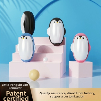 Pingvín alakú ragacsos szőrtelenítő roló – műanyag, modern minimál dizájn, eltávolítja a szőrszálakat