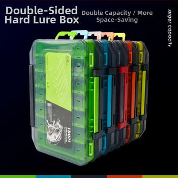 XINLANG кутия за риболовни примамки, двойнослойна, двустранна, преносима и водоустойчива за аксесоари за риболов
