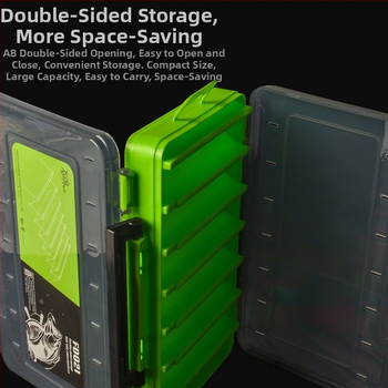 XINLANG кутия за риболовни примамки, двойнослойна, двустранна, преносима и водоустойчива за аксесоари за риболов