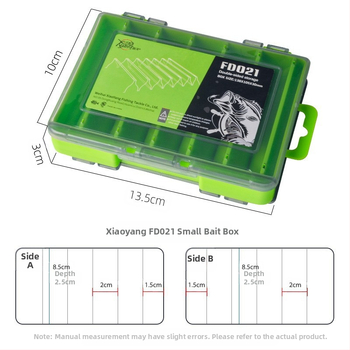 XINLANG кутия за риболовни примамки, двойнослойна, двустранна, преносима и водоустойчива за аксесоари за риболов