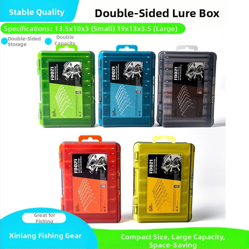 XINLANG makšķerēšanas ēsmu uzglabāšanas kaste, dubultslāņa, divpusēja, pārnēsājama, ūdensnecaurlaidīga organizators makšķerēšanas piederumiem