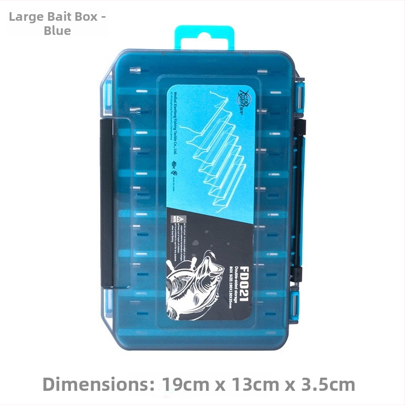 XINLANG žvejybos masalų laikymo dėžutė, dviejų sluoksnių, dvipusė, nešiojama, atspari vandeniui žvejybos reikmenims