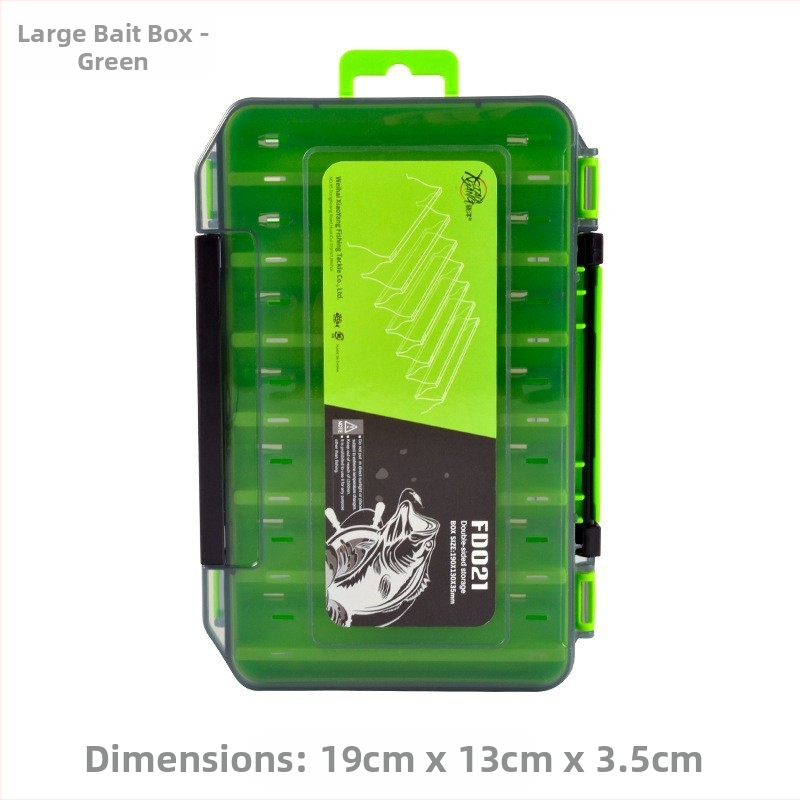 XINLANG žvejybos masalų laikymo dėžutė, dviejų sluoksnių, dvipusė, nešiojama, atspari vandeniui žvejybos reikmenims