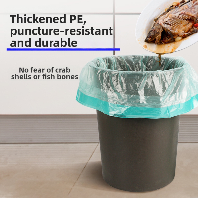 HS HDPE vrecká na odpadky so šnúrkou, jednorazové, domáce použitie, hrúbka 0,011 mm