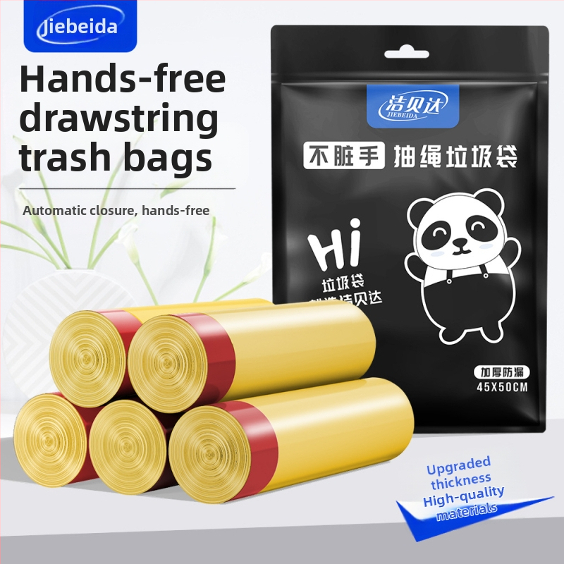 HS HDPE торби за отпадъци с връзка, еднократни, за дома, дебелина 0,011 мм