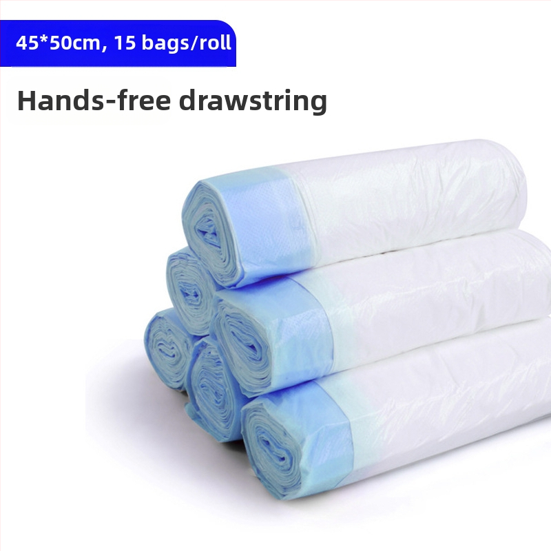 HS HDPE торби за отпадъци с връзка, еднократни, за дома, дебелина 0,011 мм