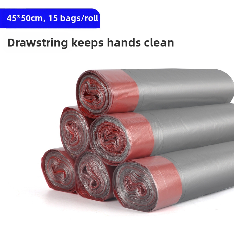 HS HDPE торби за отпадъци с връзка, еднократни, за дома, дебелина 0,011 мм