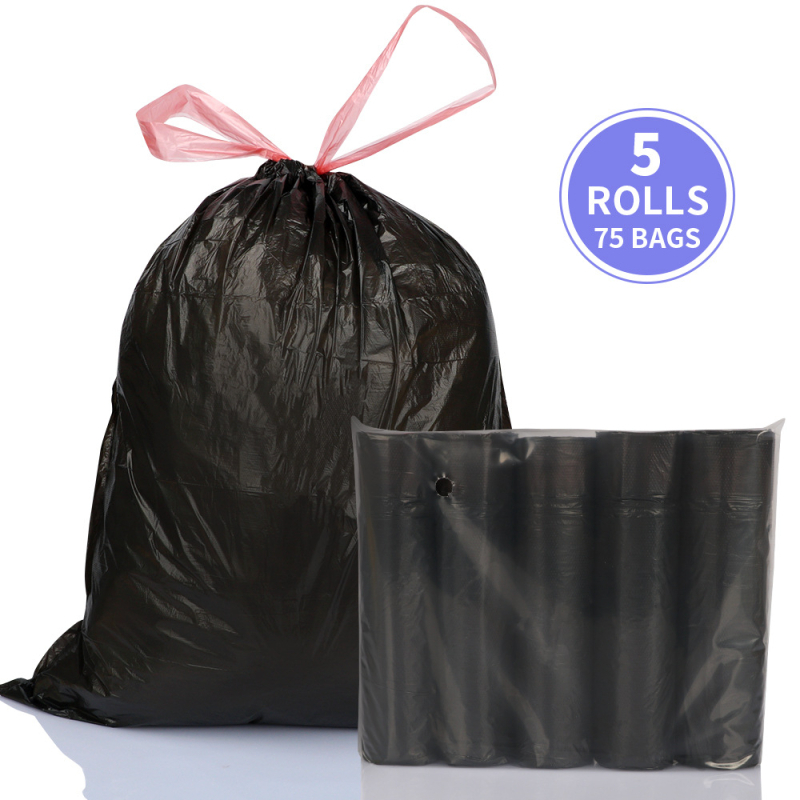 HS HDPE торби за отпадъци с връзка, еднократни, за дома, дебелина 0,011 мм