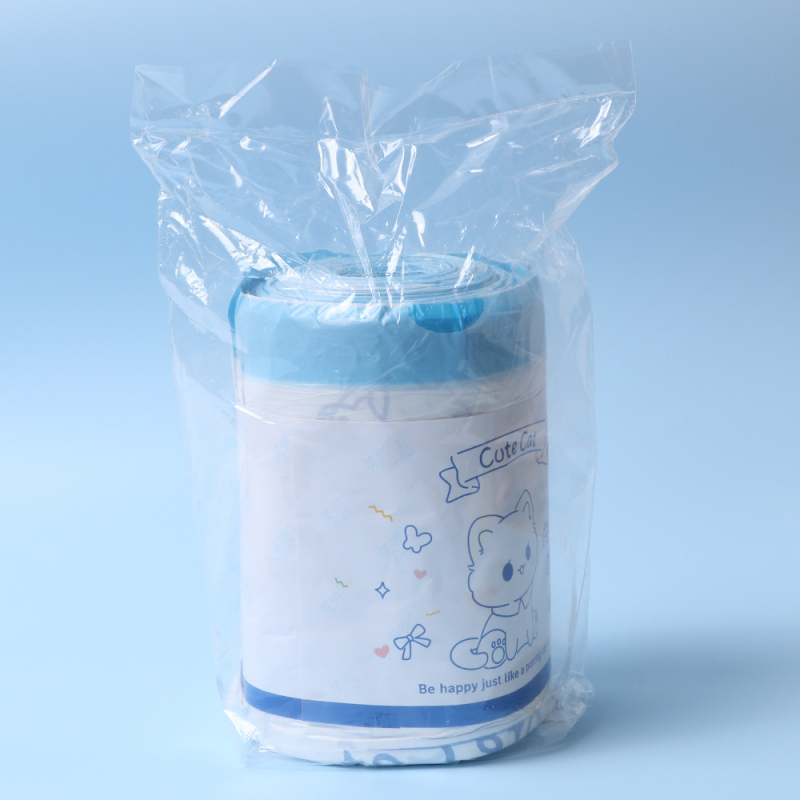 HS HDPE торби за отпадъци с връзка, еднократни, за дома, дебелина 0,011 мм