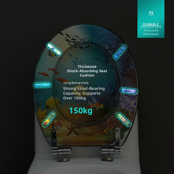 Καπάκι λεκάνης, UF ρητίνη, με buffer, στυλ: τυπικό, μοντέρνος μινιμαλισμός, μάρκα Home Now, μη ρυθμιζόμενοι μεντεσέδες