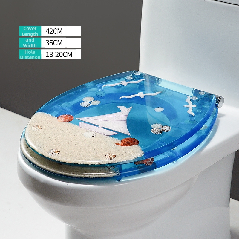 WC-fedél, univerzális vastagított kialakítás, UF gyanta, csillapítóval, stílus Standard, modern egyszerűség, márka Home Now, merev pántok