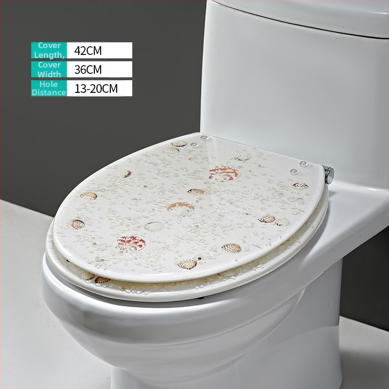 WC-fedél, univerzális vastagított kialakítás, UF gyanta, csillapítóval, stílus Standard, modern egyszerűség, márka Home Now, merev pántok