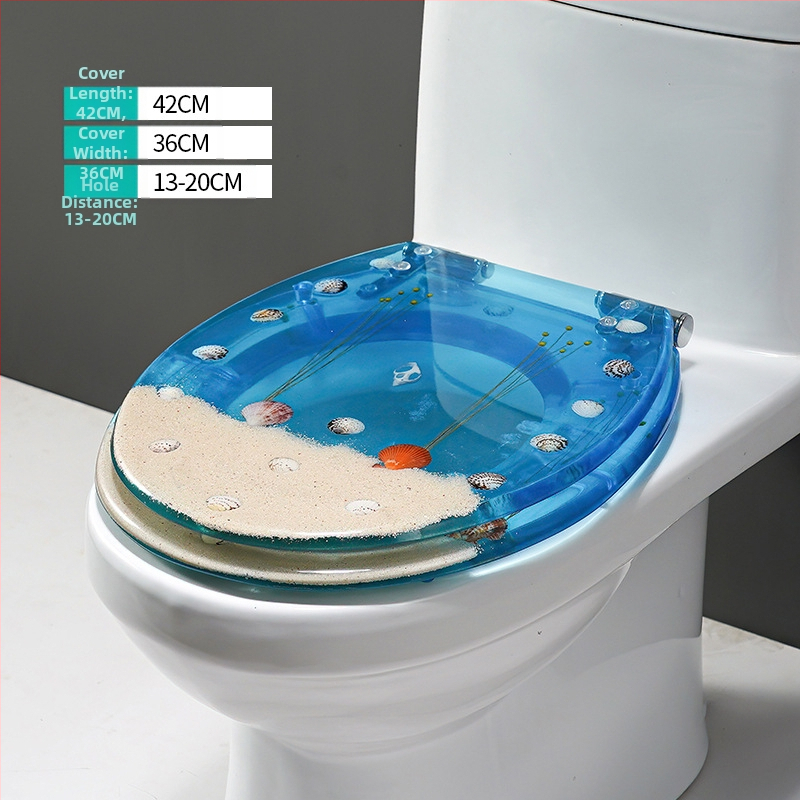 WC-fedél, univerzális vastagított kialakítás, UF gyanta, csillapítóval, stílus Standard, modern egyszerűség, márka Home Now, merev pántok