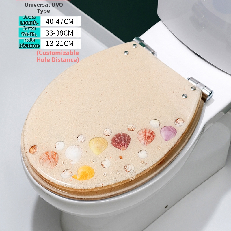 WC-fedél, univerzális vastagított kialakítás, UF gyanta, csillapítóval, stílus Standard, modern egyszerűség, márka Home Now, merev pántok