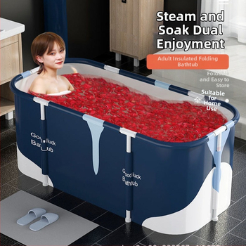 Vas de baie pliabil pentru adulți, pentru baie, material nylon; stil: dublu, pliabil, înălțat.