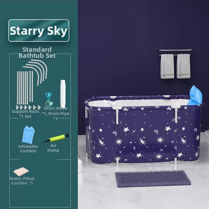 Vas de baie pliabil pentru adulți, pentru baie, material nylon; stil: dublu, pliabil, înălțat.