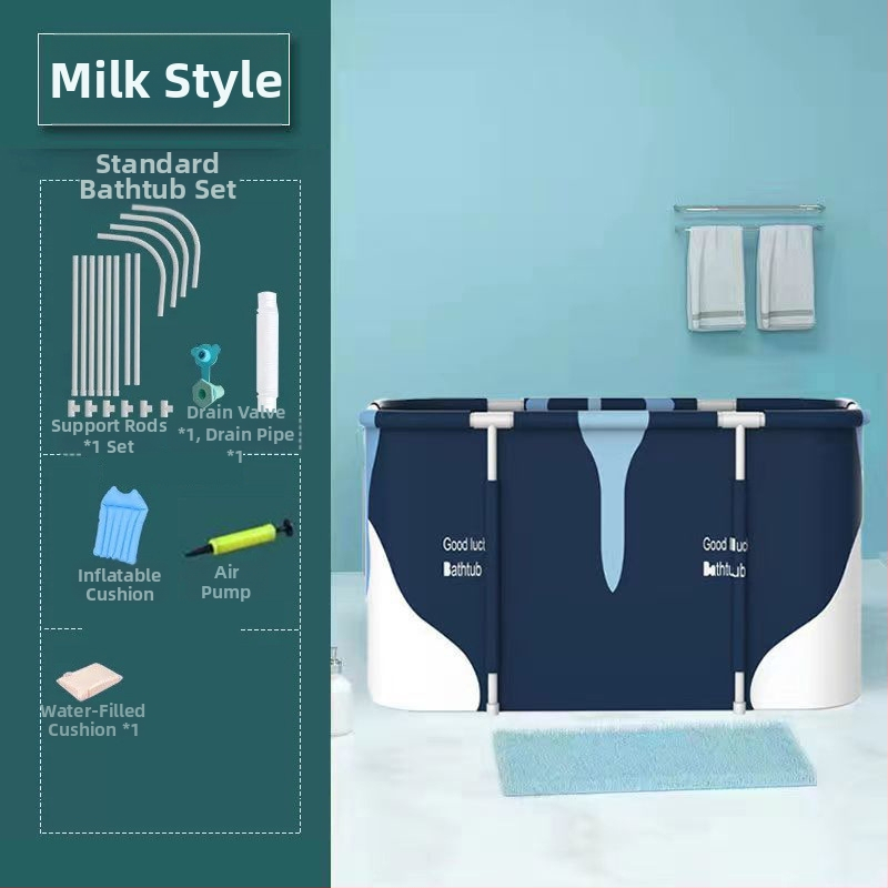 Vas de baie pliabil pentru adulți, pentru baie, material nylon; stil: dublu, pliabil, înălțat.