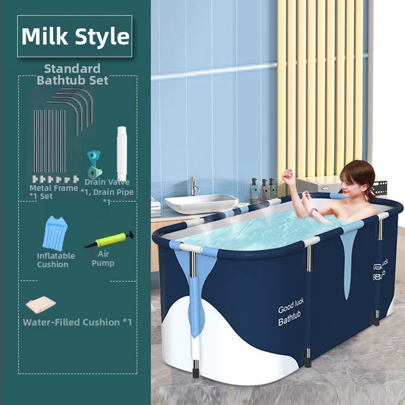 Vas de baie pliabil pentru adulți, pentru baie, material nylon; stil: dublu, pliabil, înălțat.