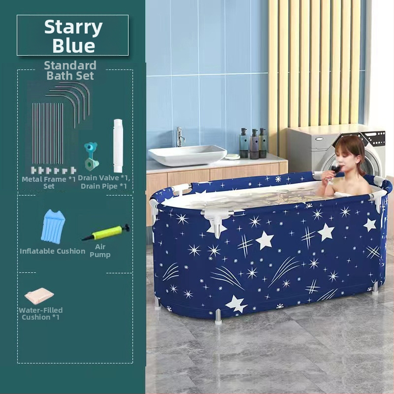 Vas de baie pliabil pentru adulți, pentru baie, material nylon; stil: dublu, pliabil, înălțat.