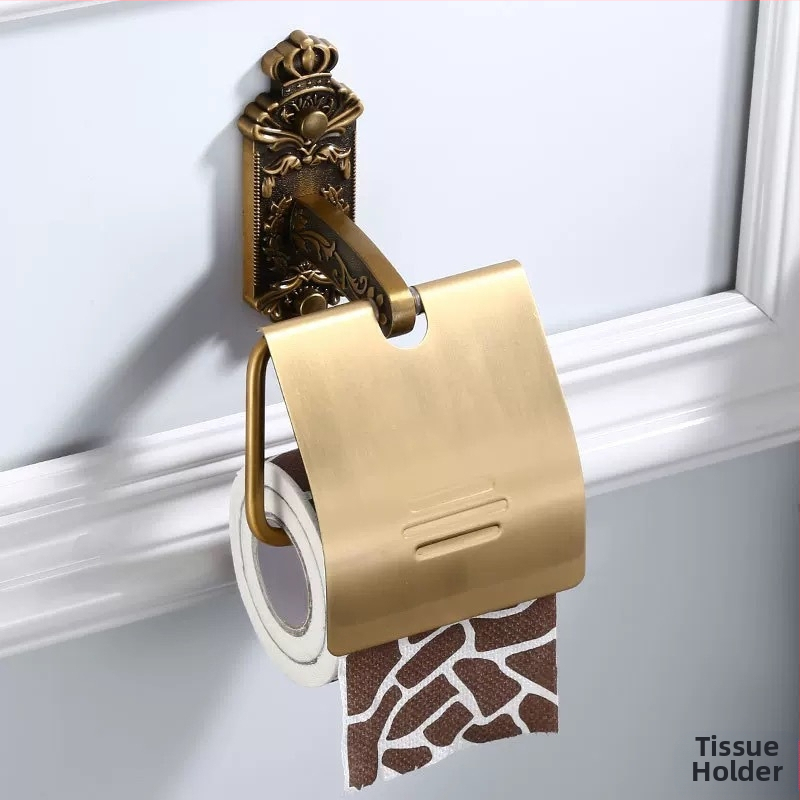 Eiropas stila dvieļu turētājs, antīks komplekts vannas istabai, Space alumīnijs, sienas stiprinājums, ar vintage izgreznotiem metāla elementiem