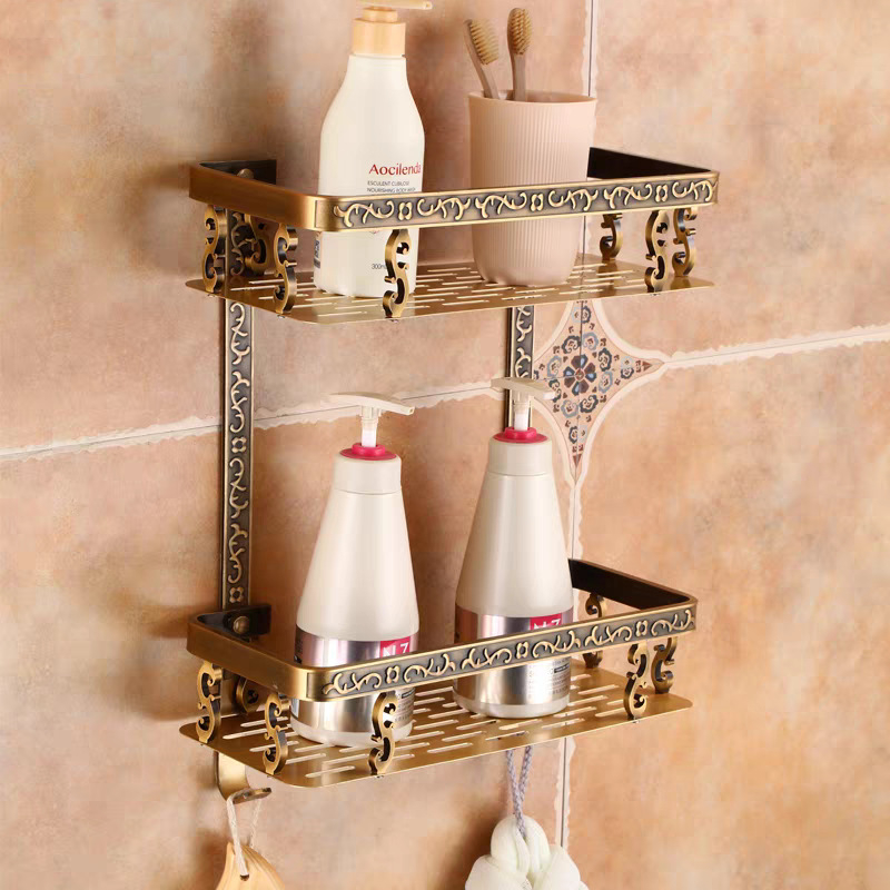 Eiropas stila dvieļu turētājs, antīks komplekts vannas istabai, Space alumīnijs, sienas stiprinājums, ar vintage izgreznotiem metāla elementiem