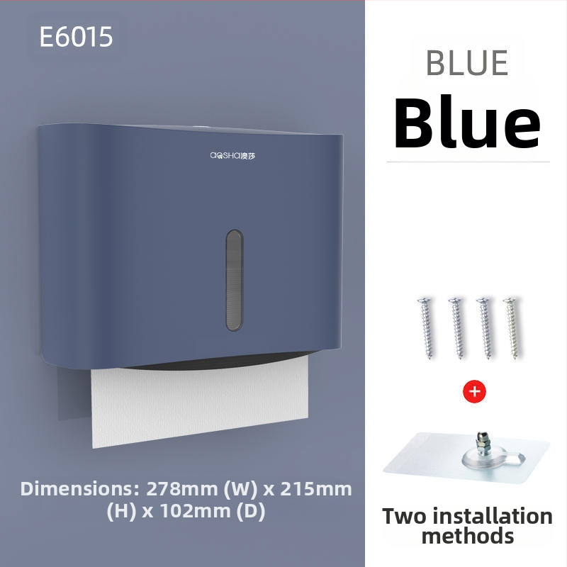 Fali szerelhető papírtörlődoboz — ABS, vízálló, lyukasztás nélküli, modell 6015