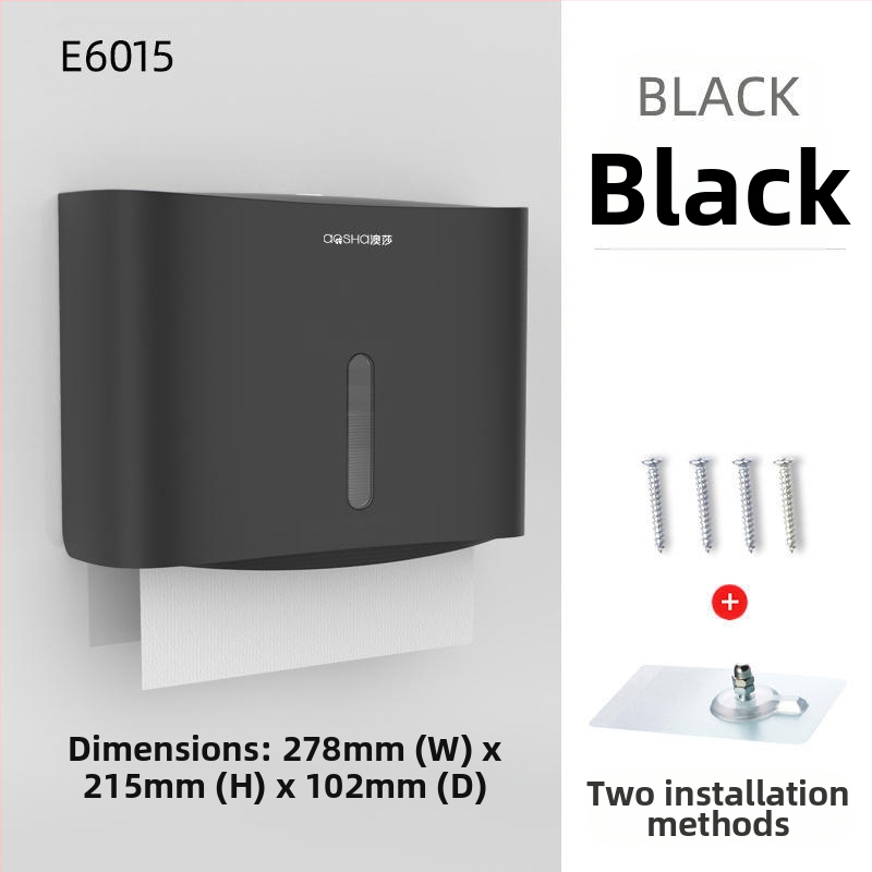 Fali szerelhető papírtörlődoboz — ABS, vízálló, lyukasztás nélküli, modell 6015