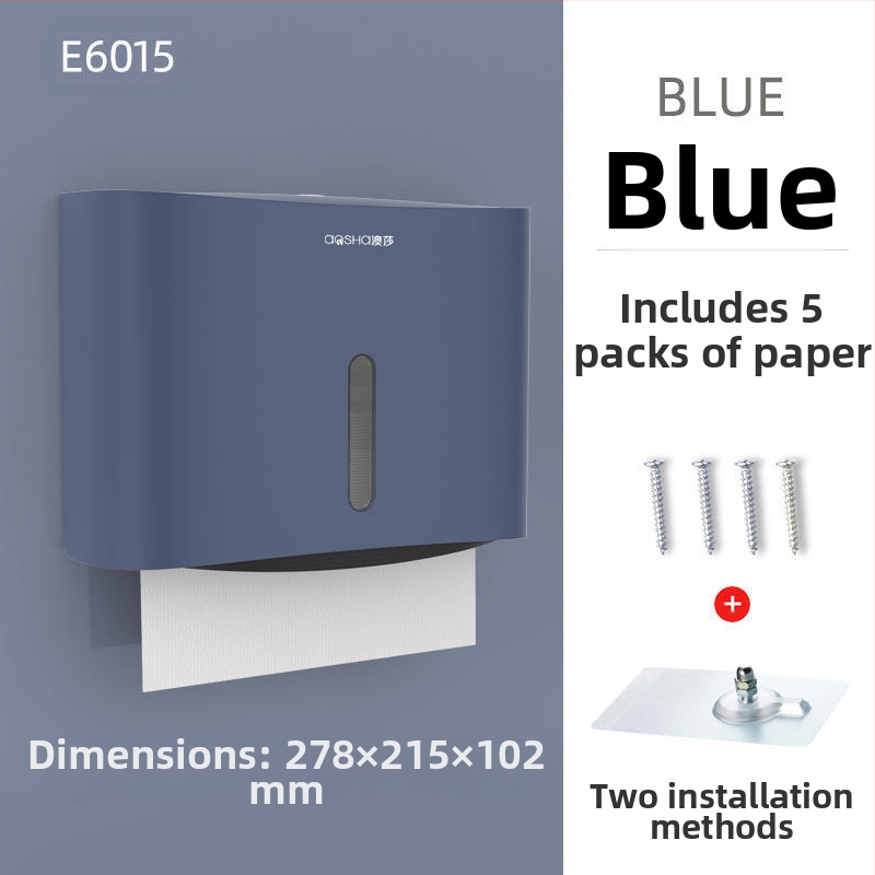 Fali szerelhető papírtörlődoboz — ABS, vízálló, lyukasztás nélküli, modell 6015