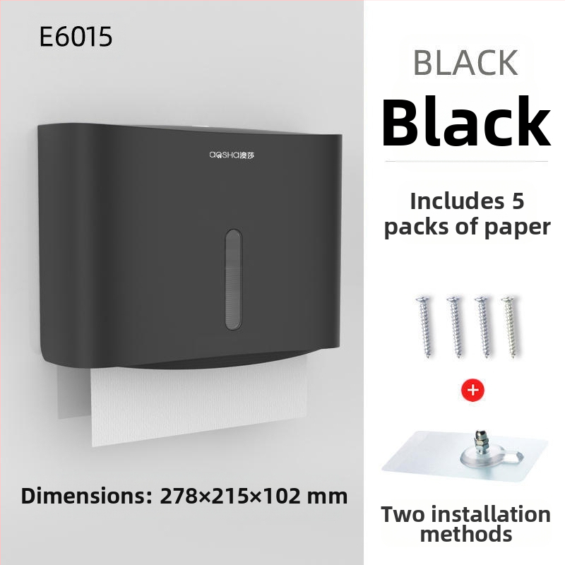 Fali szerelhető papírtörlődoboz — ABS, vízálló, lyukasztás nélküli, modell 6015