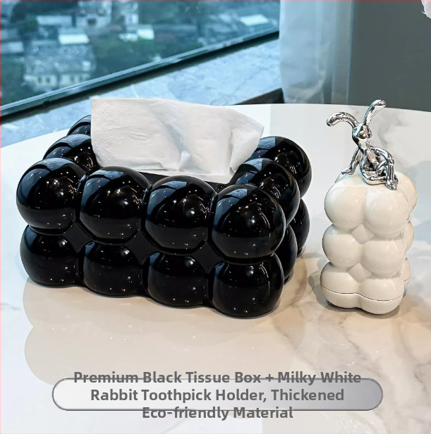 Zsebkendő-doboz – modern PP anyag, modell HL-9668569, alkalmas autóba, nappaliba és fürdőbe, kihúzható zsebkendő mechanizmussal