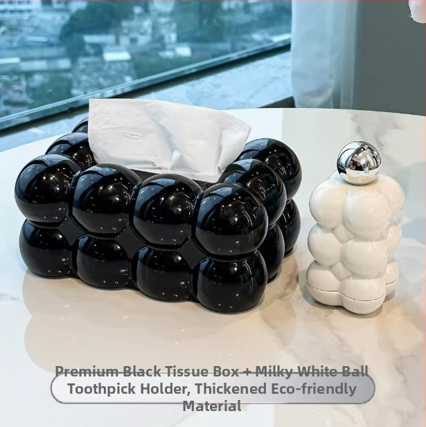 Zsebkendő-doboz – modern PP anyag, modell HL-9668569, alkalmas autóba, nappaliba és fürdőbe, kihúzható zsebkendő mechanizmussal