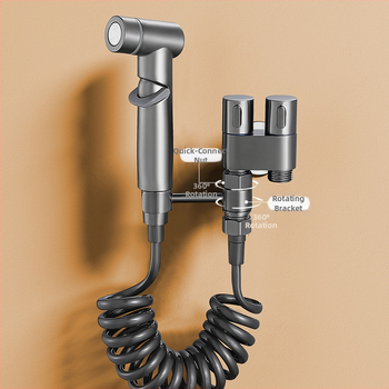 Дюза за промиване на тоалетната с медно тяло, високо налягане за почистване, за домашна употреба