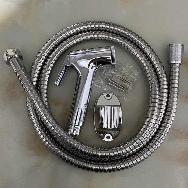 Toilet dušo komplektas - 4 taškų jungtis, plastikinis korpusas, lietaus režimas, UV apdorojimas, modelis Washer Set