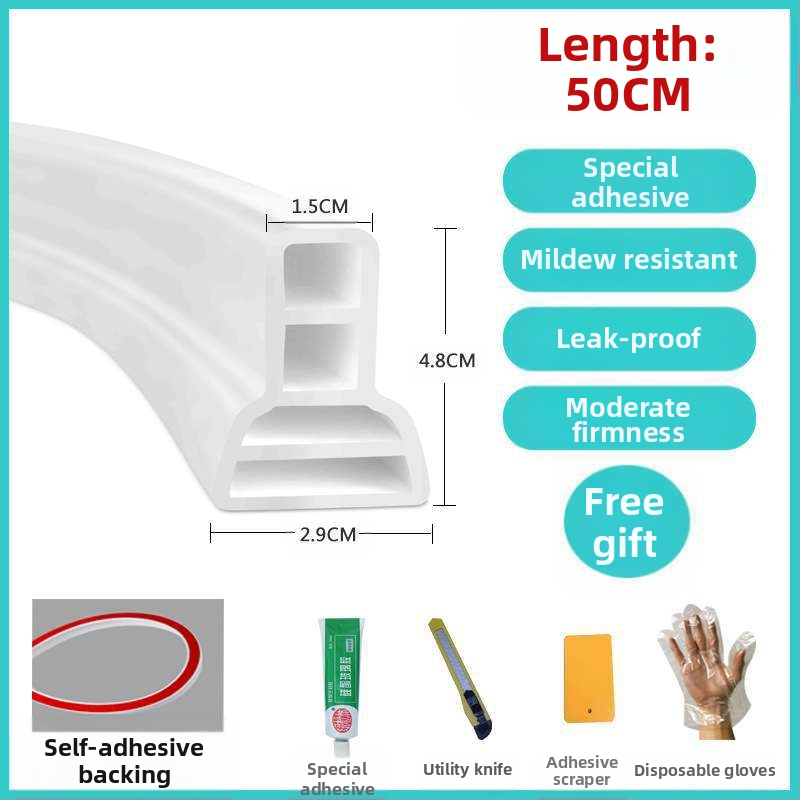 Самозалепваща водоустойчива бариерна лента за баня, душ, тоалет и кухня; марка Qian hoarding; Сертификация: Няма; Без рама: Не