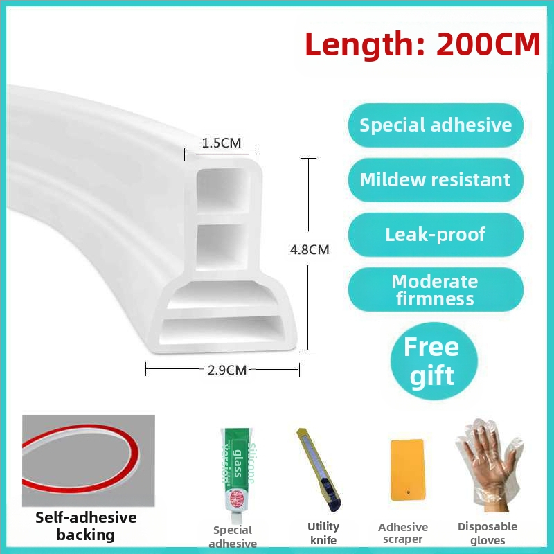 Самозалепваща водоустойчива бариерна лента за баня, душ, тоалет и кухня; марка Qian hoarding; Сертификация: Няма; Без рама: Не