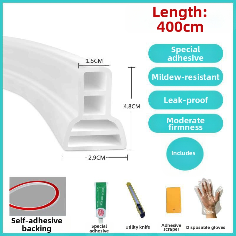 Самозалепваща водоустойчива бариерна лента за баня, душ, тоалет и кухня; марка Qian hoarding; Сертификация: Няма; Без рама: Не