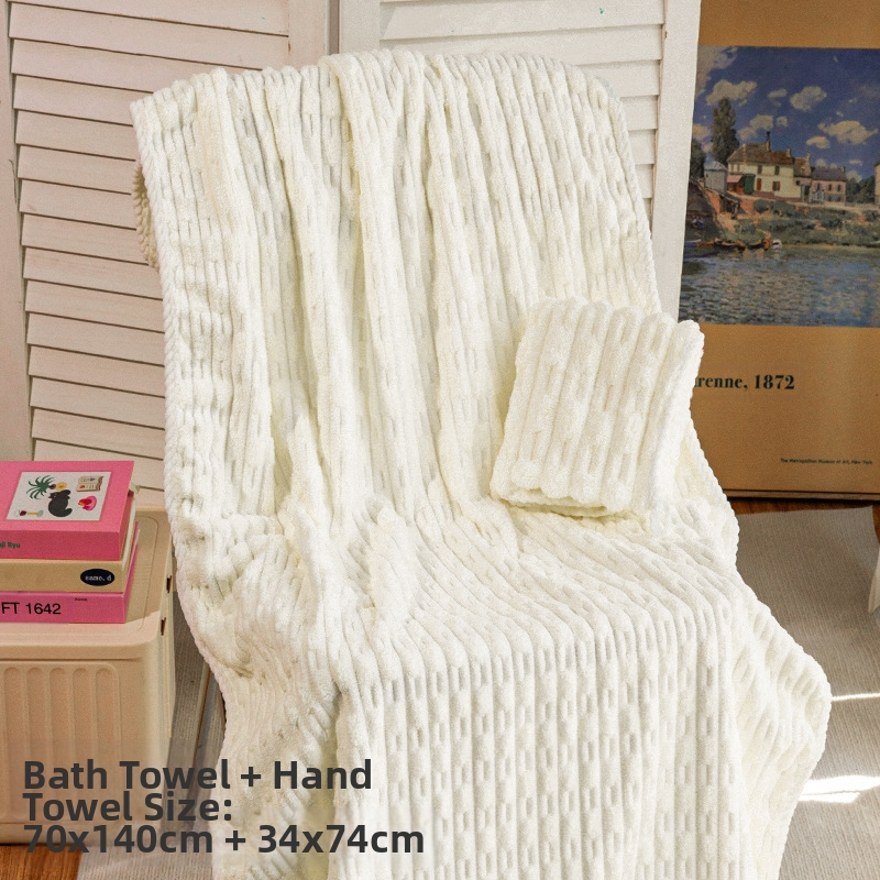 Set de prosoape de baie din bumbac 100%, fire 150D, greutate sub 50 g, set de două prosoape pentru adulți