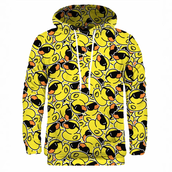 Hanorac cu glugă | Croială Slim, Imprimare 3D cu model animal, Guler rotund, Poliester 96%