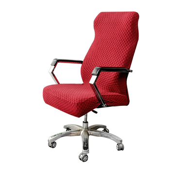 Калъф за офисен въртящ се стол с еластична универсална пасва и подлакътници, полиестер, антихлъзгащ, износоустойчив и прахоустойчив, модерен стил