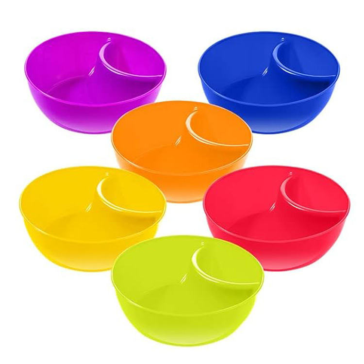 Plastična zdjela za grickalice, okrugla, mikrovalnu sigurna, površina: injekcijsko oblikovana, mogućnost ispisa logotipa