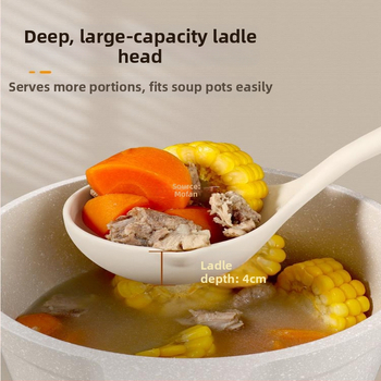 Κουτάλι σούπας σιλικόνης με πλαστική λαβή – ποιότητας τροφίμων, ανθεκτικό στη θερμότητα, κατάλληλο για σούπες και χυλό