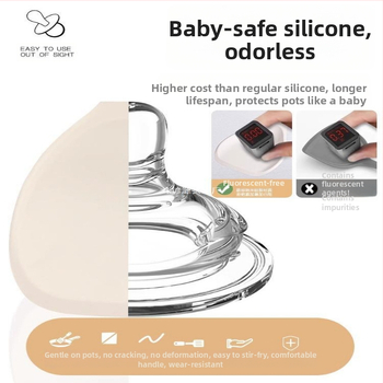 Κουτάλι σούπας σιλικόνης με πλαστική λαβή – ποιότητας τροφίμων, ανθεκτικό στη θερμότητα, κατάλληλο για σούπες και χυλό