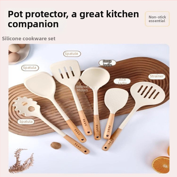 Κουτάλι σούπας σιλικόνης με πλαστική λαβή – ποιότητας τροφίμων, ανθεκτικό στη θερμότητα, κατάλληλο για σούπες και χυλό