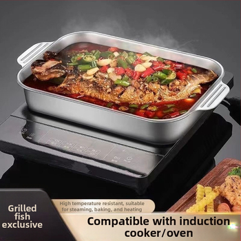 Nehrđajući čelični kvadratni pladanj za morsku hranu – višenamjenski, jednostavan za čišćenje, otporan na hrđu, 780 g