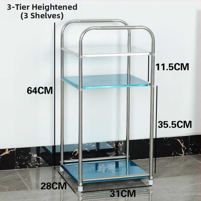 Kerek sarokasztal rozsdamentes acélból, tárolóval, fém vázzal, modell 400, szerelés szükséges