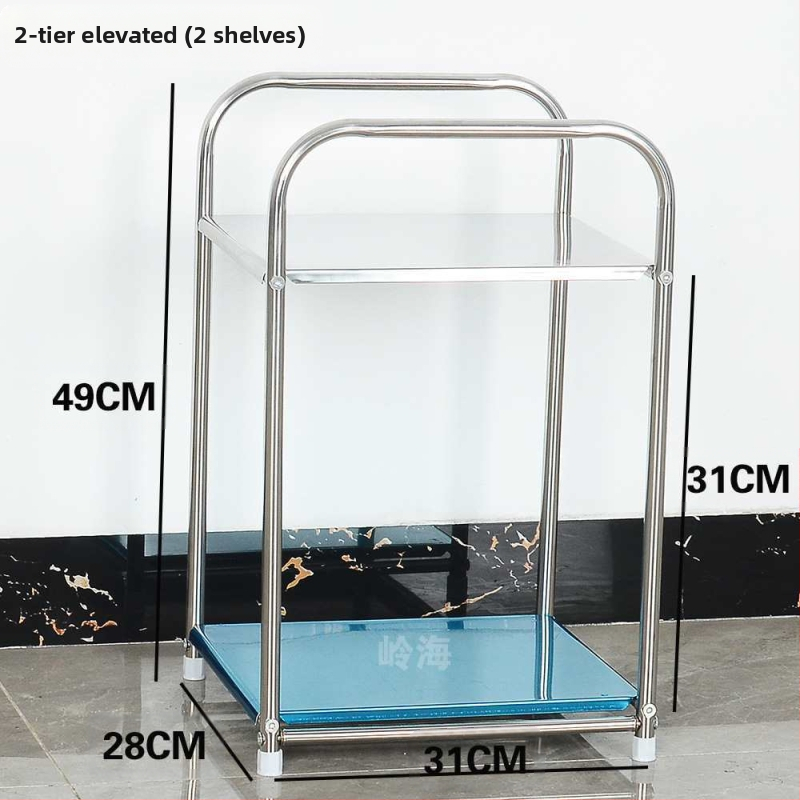 Kerek sarokasztal rozsdamentes acélból, tárolóval, fém vázzal, modell 400, szerelés szükséges