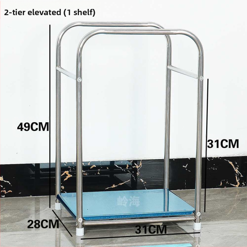 Kerek sarokasztal rozsdamentes acélból, tárolóval, fém vázzal, modell 400, szerelés szükséges