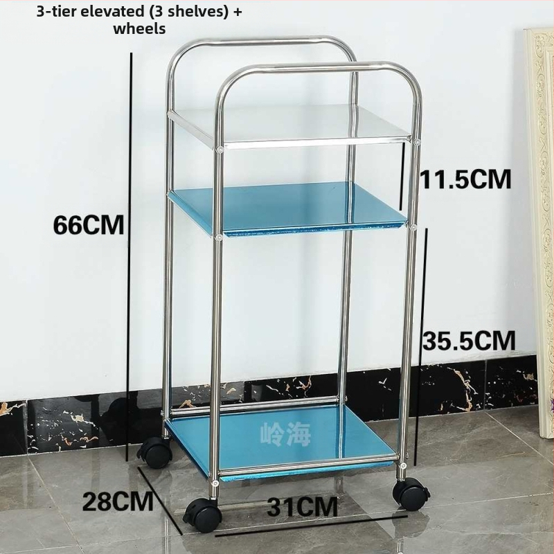 Kerek sarokasztal rozsdamentes acélból, tárolóval, fém vázzal, modell 400, szerelés szükséges