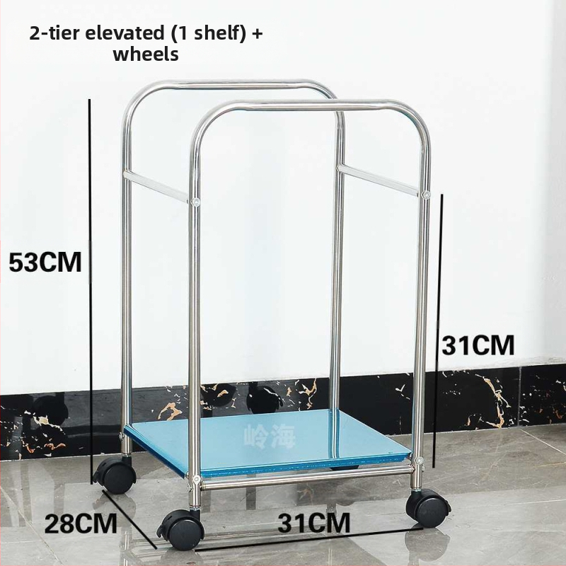 Kerek sarokasztal rozsdamentes acélból, tárolóval, fém vázzal, modell 400, szerelés szükséges