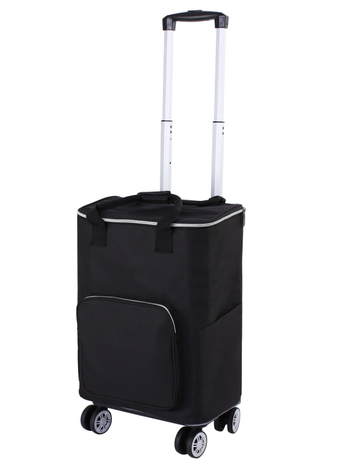 Ελαφρύ αναδιπλούμενο καρότσι αγορών με ράβδο έλξης, αλουμινένιο κράμα